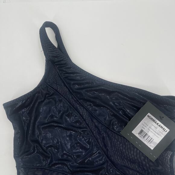 NORMA KAMALI Snake Mesh Mio Swimsuit SZ Small NWT True Navy Metallic Swim Beach - Picture 9 of 15
